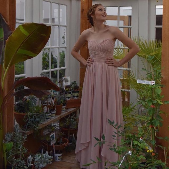 Beautiful Strapless Blush Dress - Picture 2 of 3